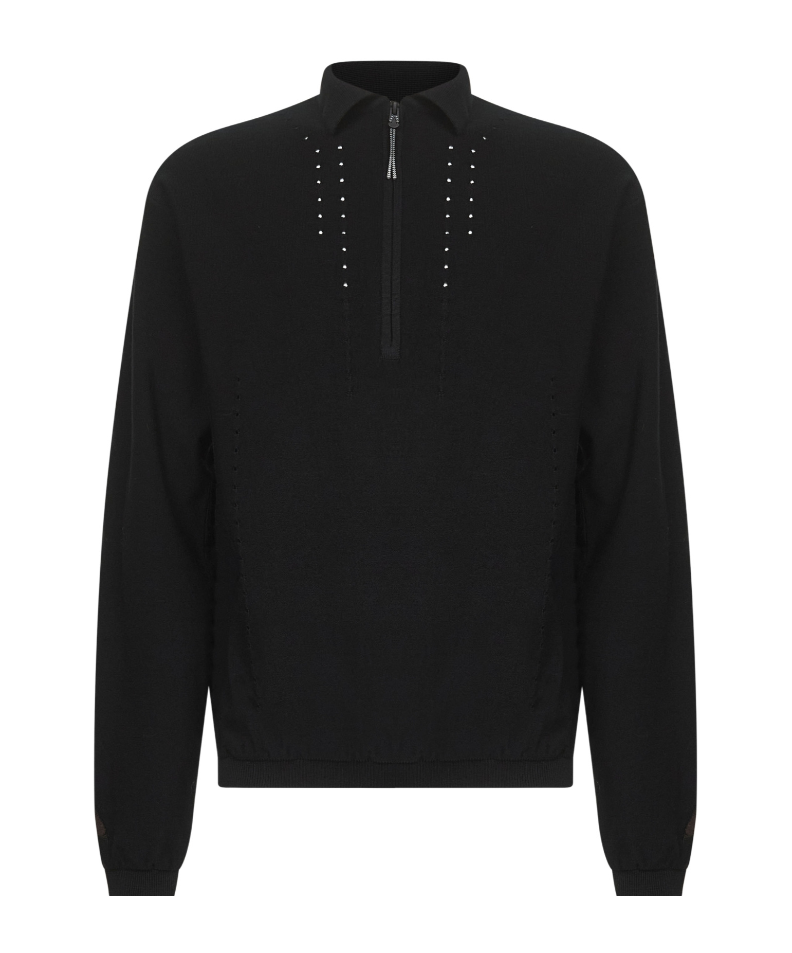 Roa Half-zip Embellished Sweater In Black