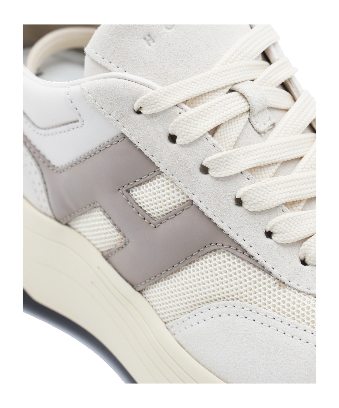 Hogan Logo Embossed Chunky Sneakers In White