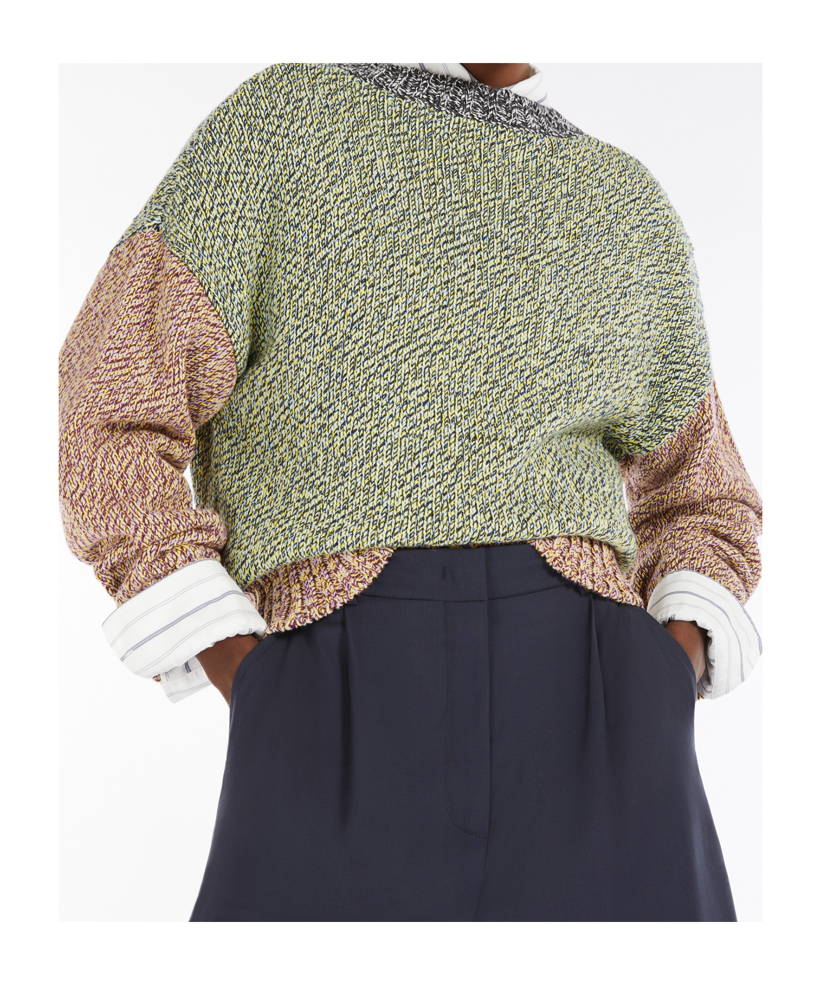 Weekend Max Mara Multicolor Lola Sweater In Nude