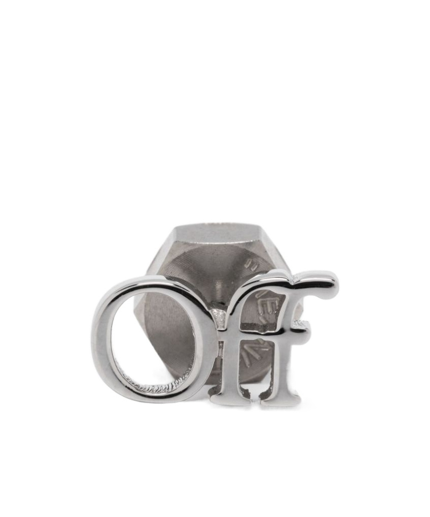 Off-white Logo Earring In Gray
