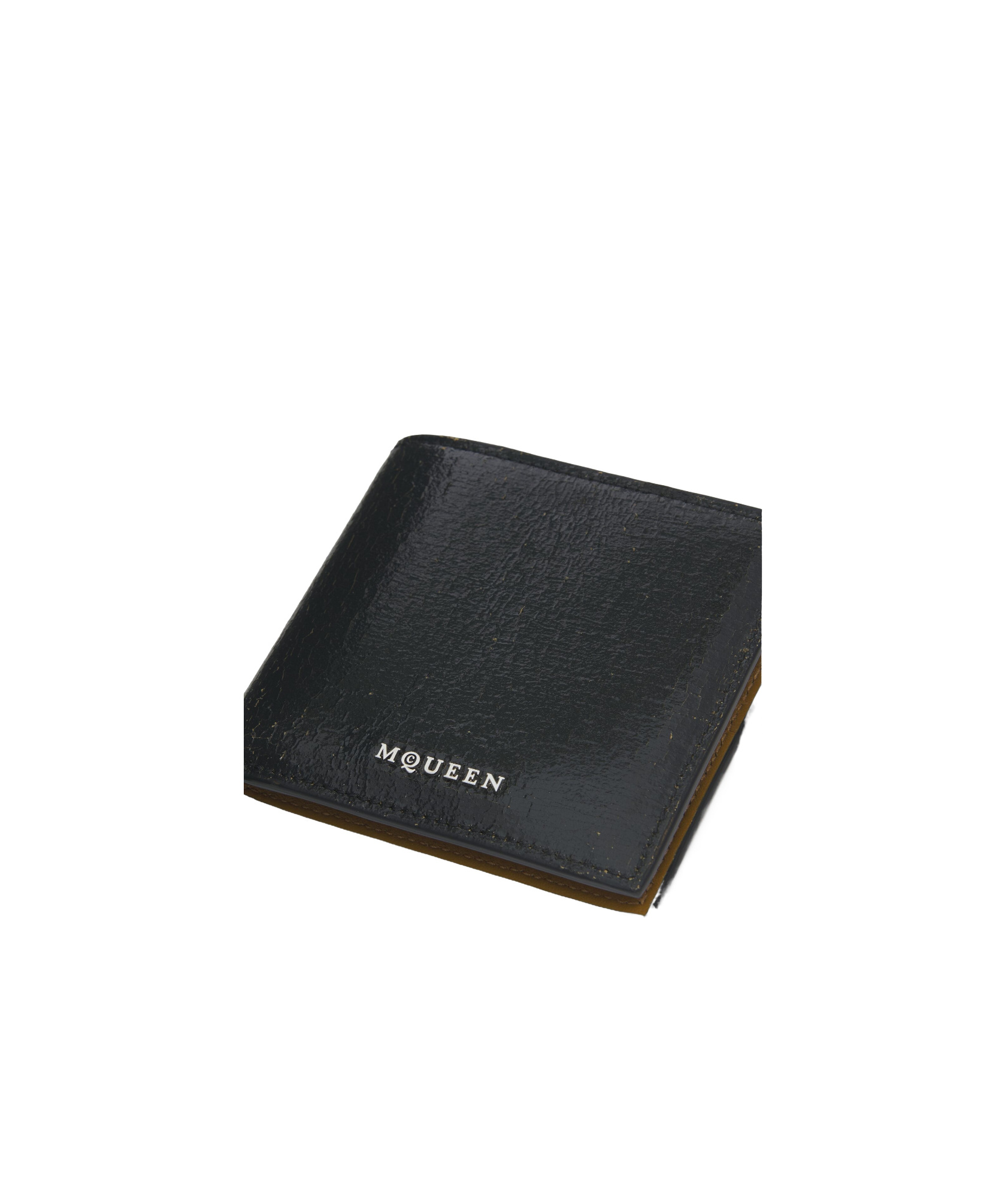 Alexander Mcqueen Double-fold Wallet In Black