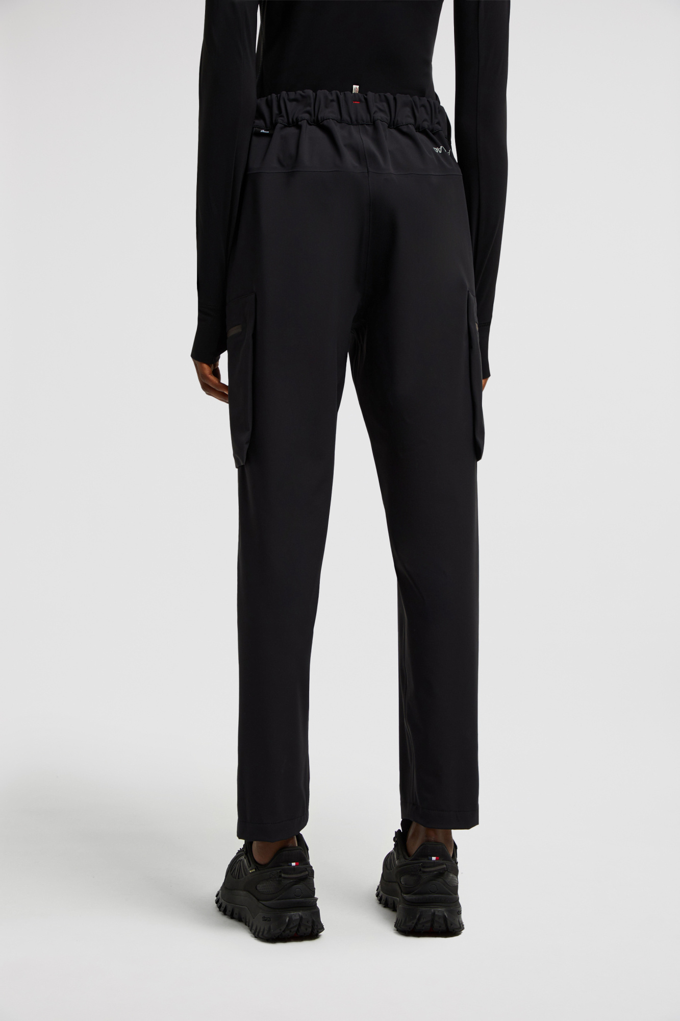 Moncler High Waist Outdoor Activity Trousers In Black