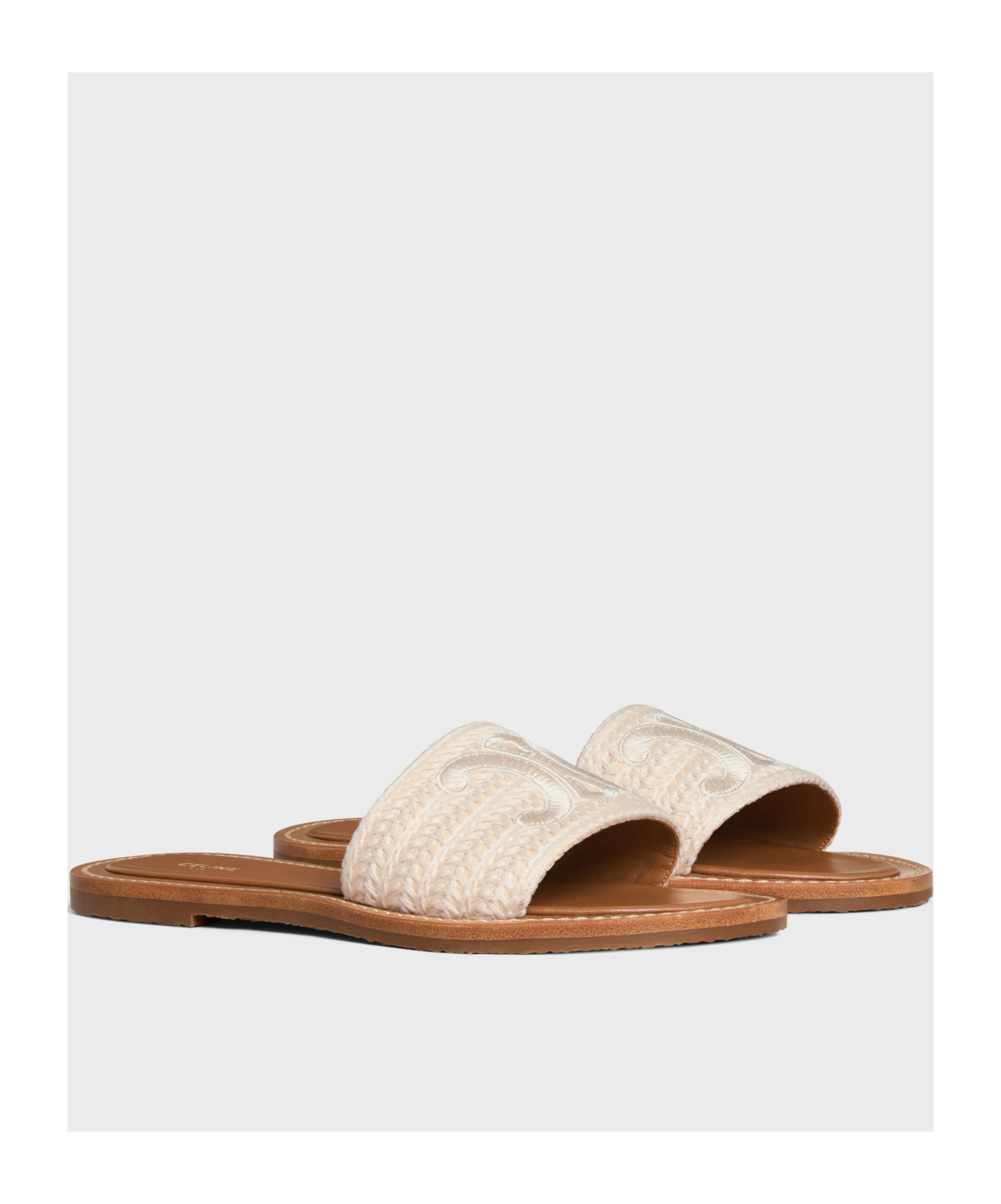 Celine Lympia Slippers In Nude