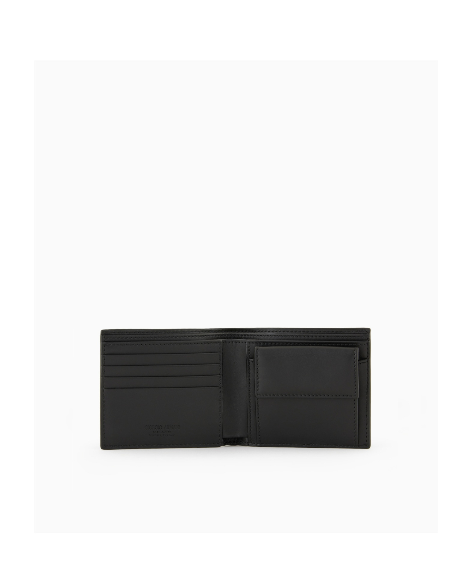 Giorgio Armani Bifold Wallet In Embossed Leather