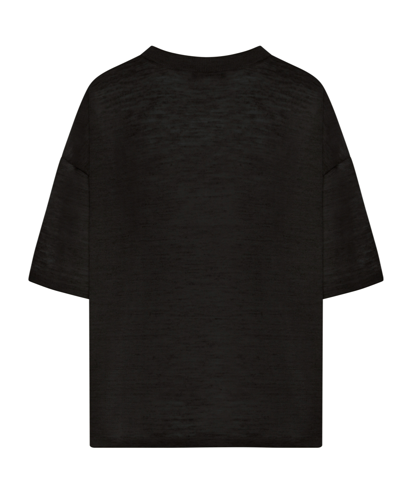 Roberto Collina Round Neck Short Sleeve T-shirt In Black