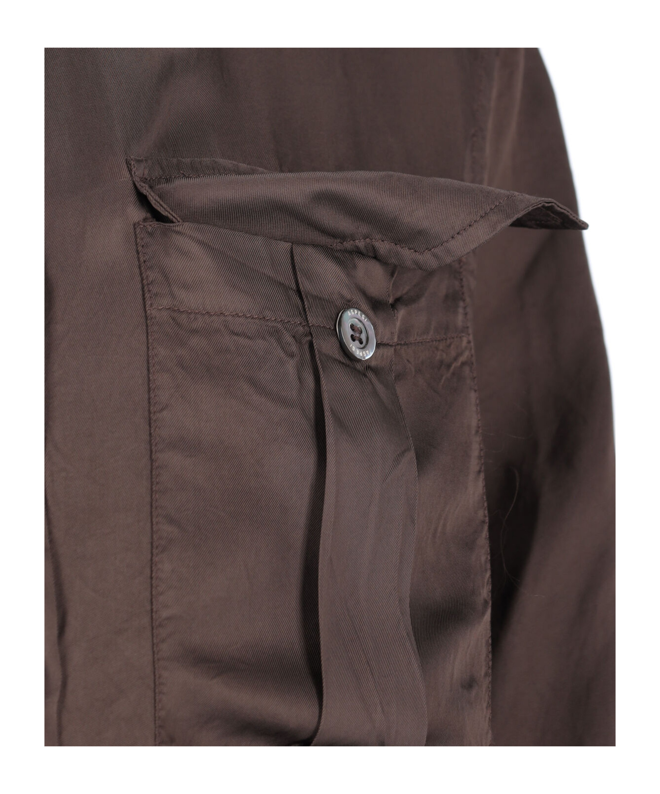 Aspesi Long Sleeve Shirt In Brown