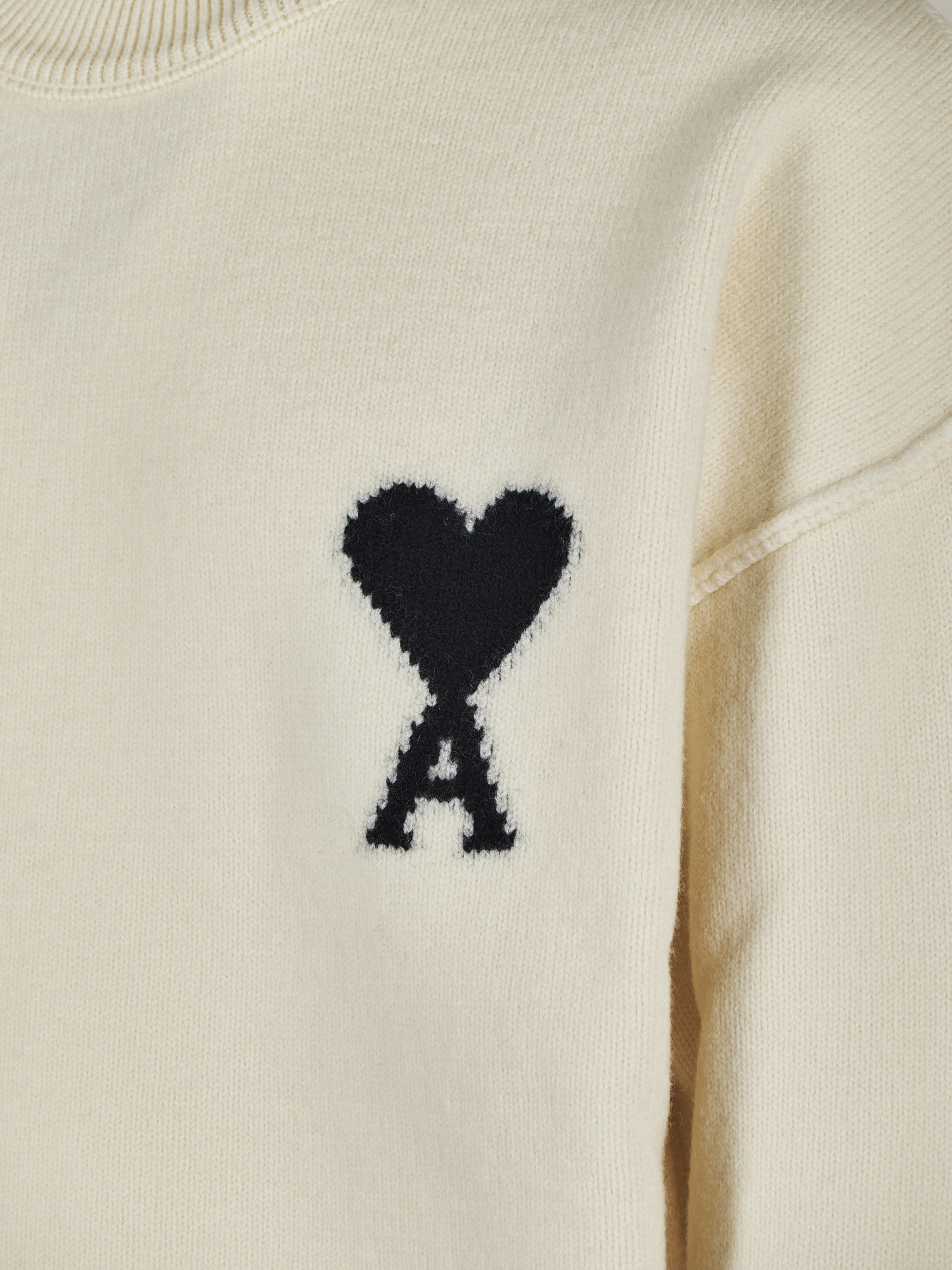 Ami Alexandre Mattiussi Long Sleeve Sweater In Neutral