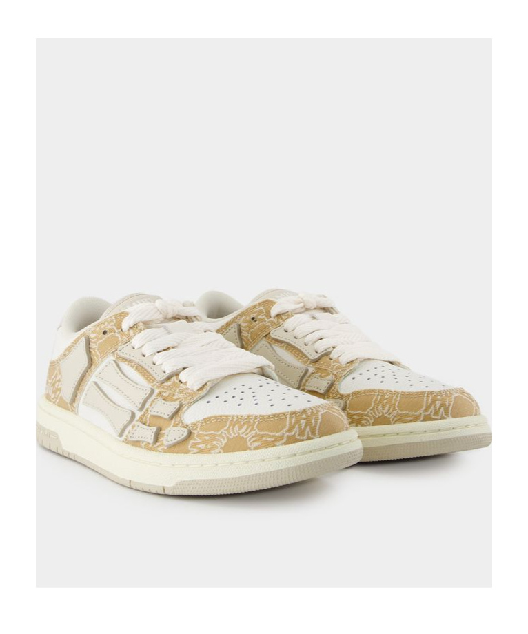 Amiri Ma Quad Skel Top Low Sneakers In White