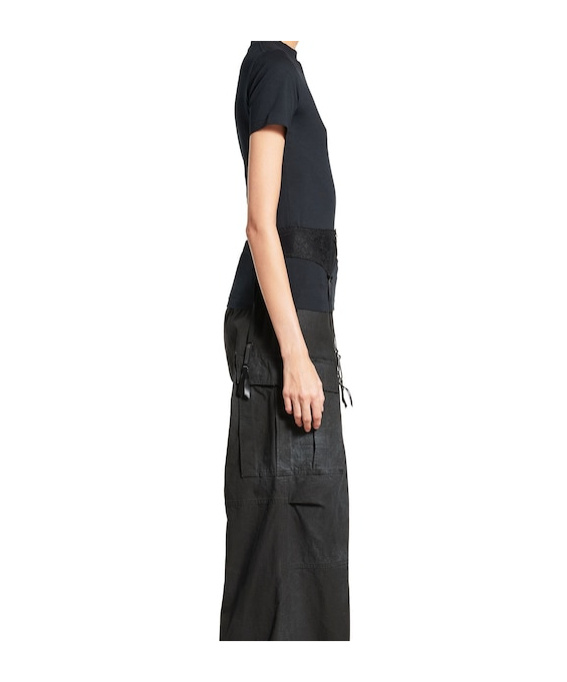 Shop Balenciaga Women's Lingerie T-shirt In Faded Black