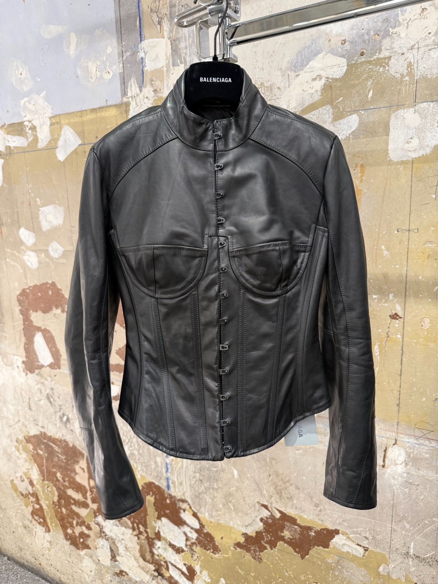 Balenciaga Corseted Jacket In Black