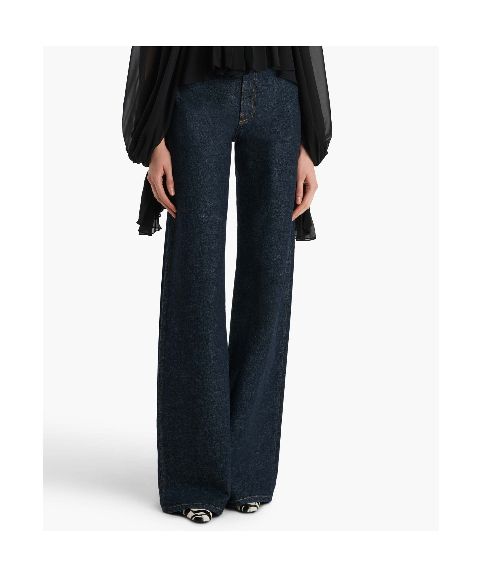 Khaite Wide-leg Dane Jeans In Blue