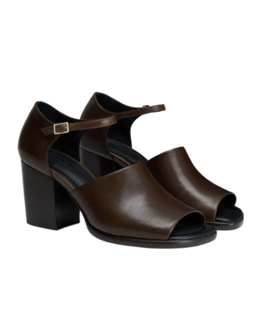 Lemaire 80mm Square-toe Block-heel Sandals In Brown