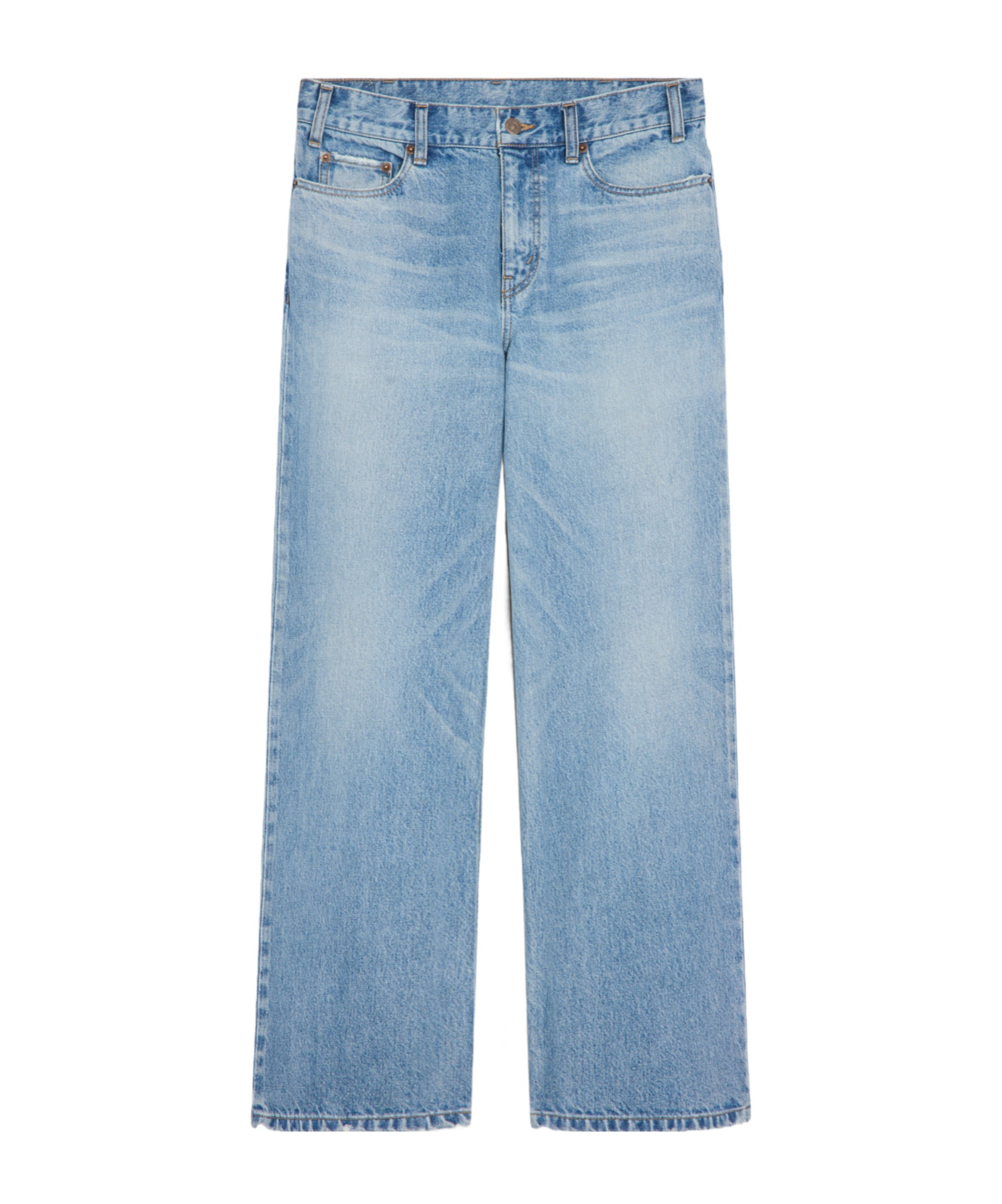 Celine Max Jeans In Golden Harmony Wash Denim In Blue