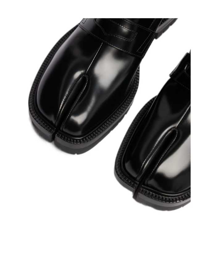 Maison Margiela Tabi Split-toe Glossed-leather Loafers