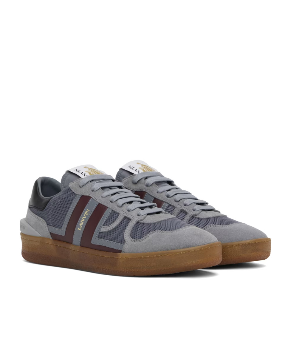 Lanvin Clay Mesh Low-cut Casual Shoes In Black