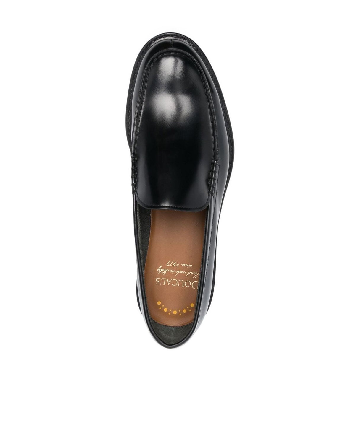 Doucal's Round Head Business Casual Shoes In Black