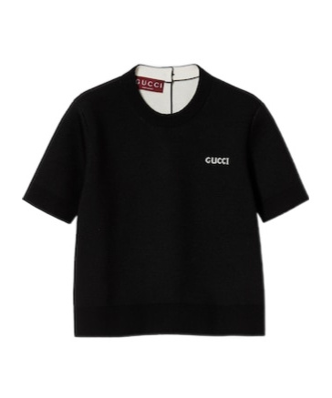 Gucci Knitted Sweater With Inara Pattern In Black