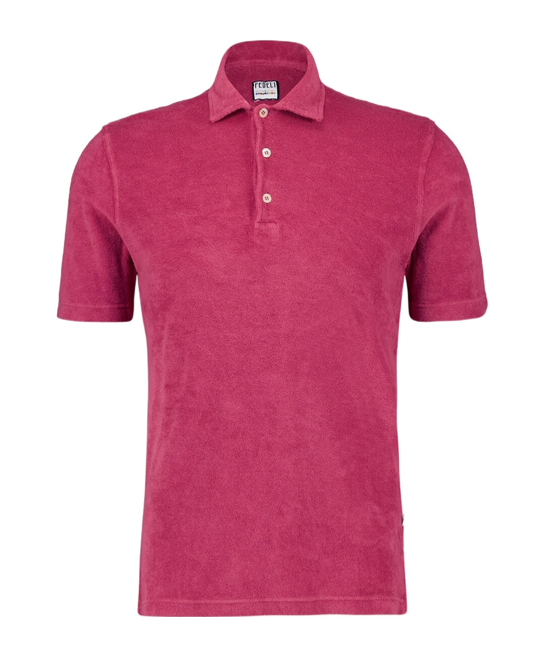 Fedeli Terrycloth Cotton Polo Shirt In Pink