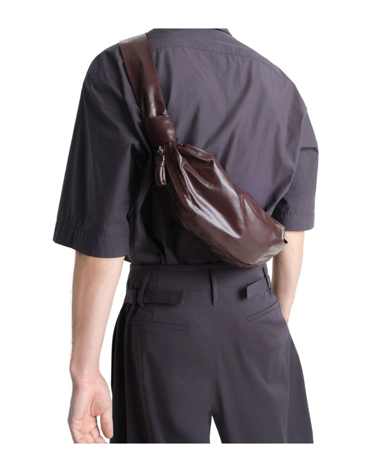 Lemaire Croissant Soft Small Bag In Brown
