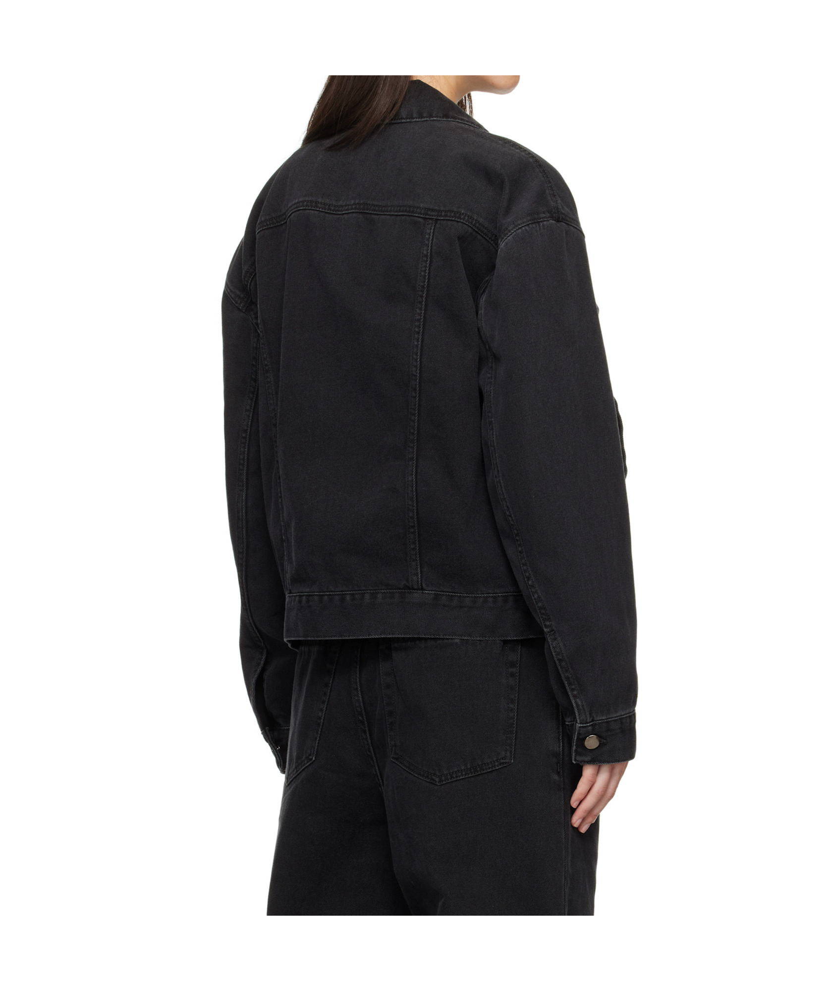 ANN DEMEULEMEESTER LONG-SLEEVED DENIM COAT