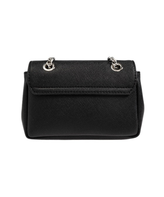 Vivienne Westwood Textured Black Handbag With Chain Strap