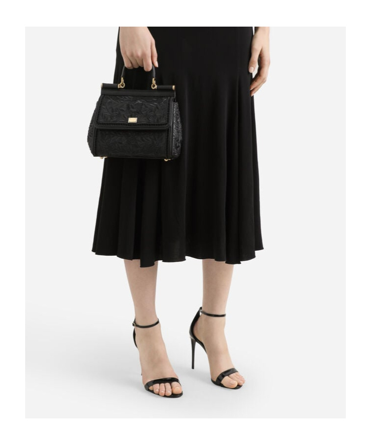 Dolce & Gabbana Top Handle Shoulder Bag In Black
