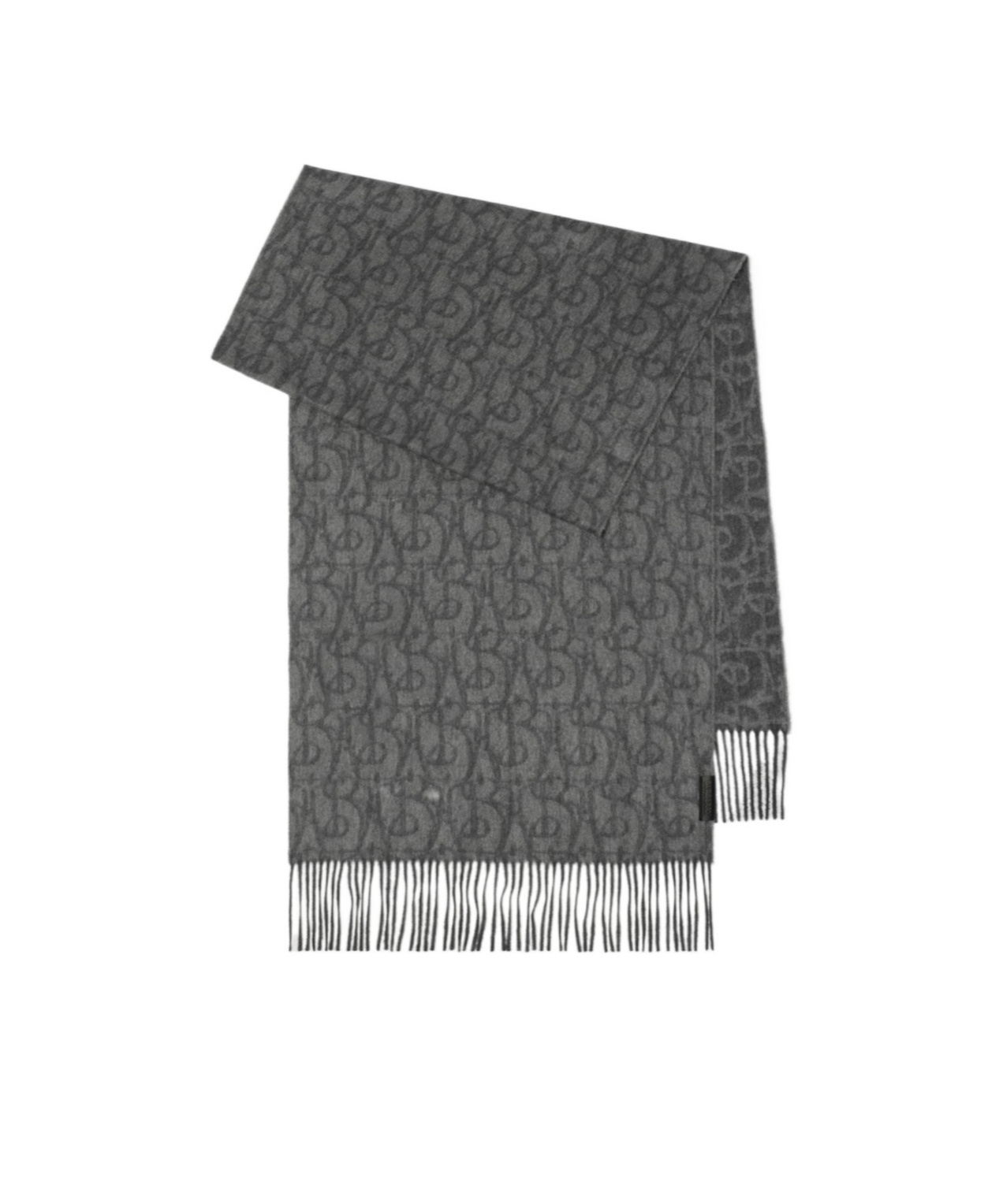 Burberry B Charm Sashmere Scarf In Black