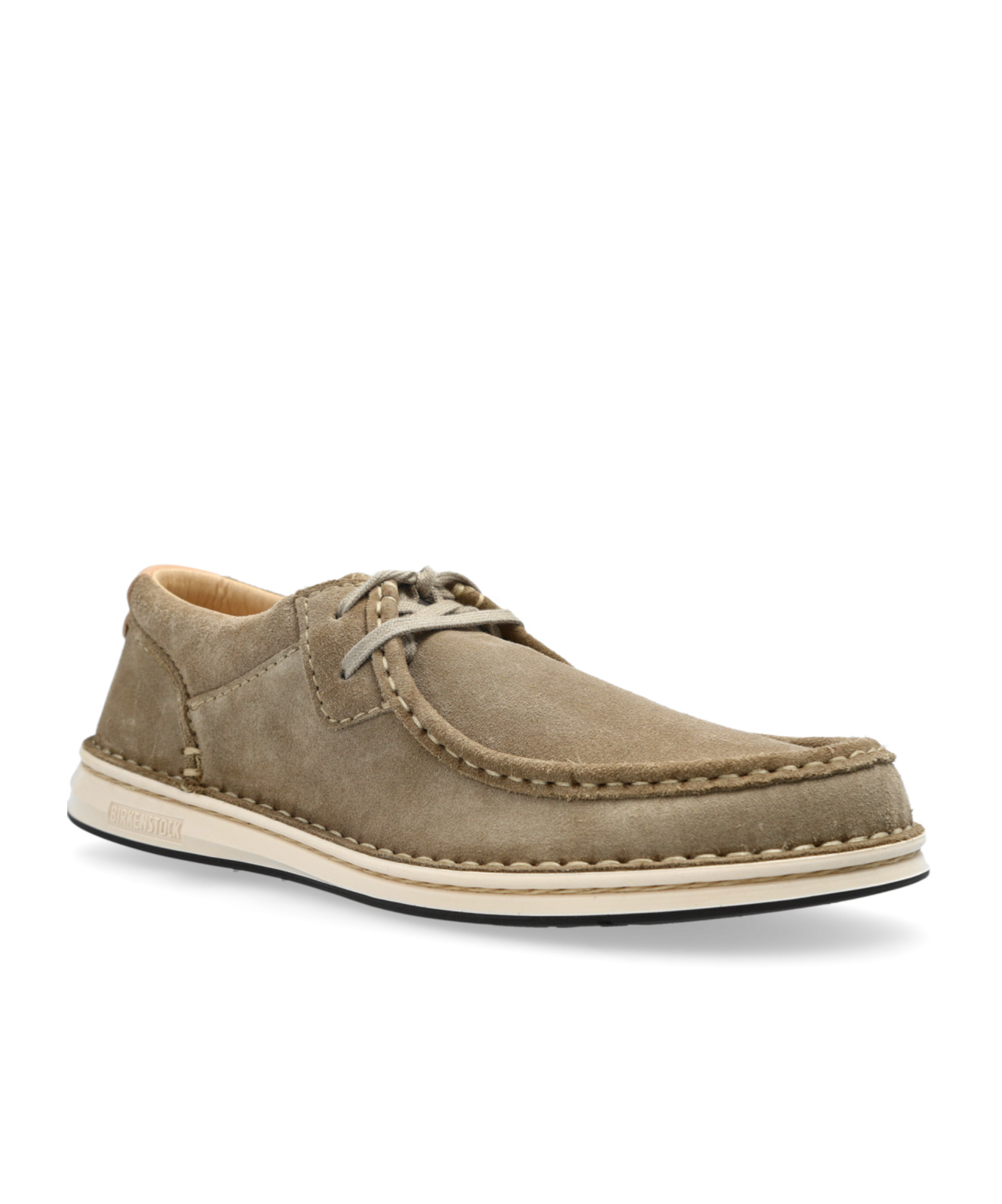 Birkenstock Gray Leather Oxfords And Derby In Brown