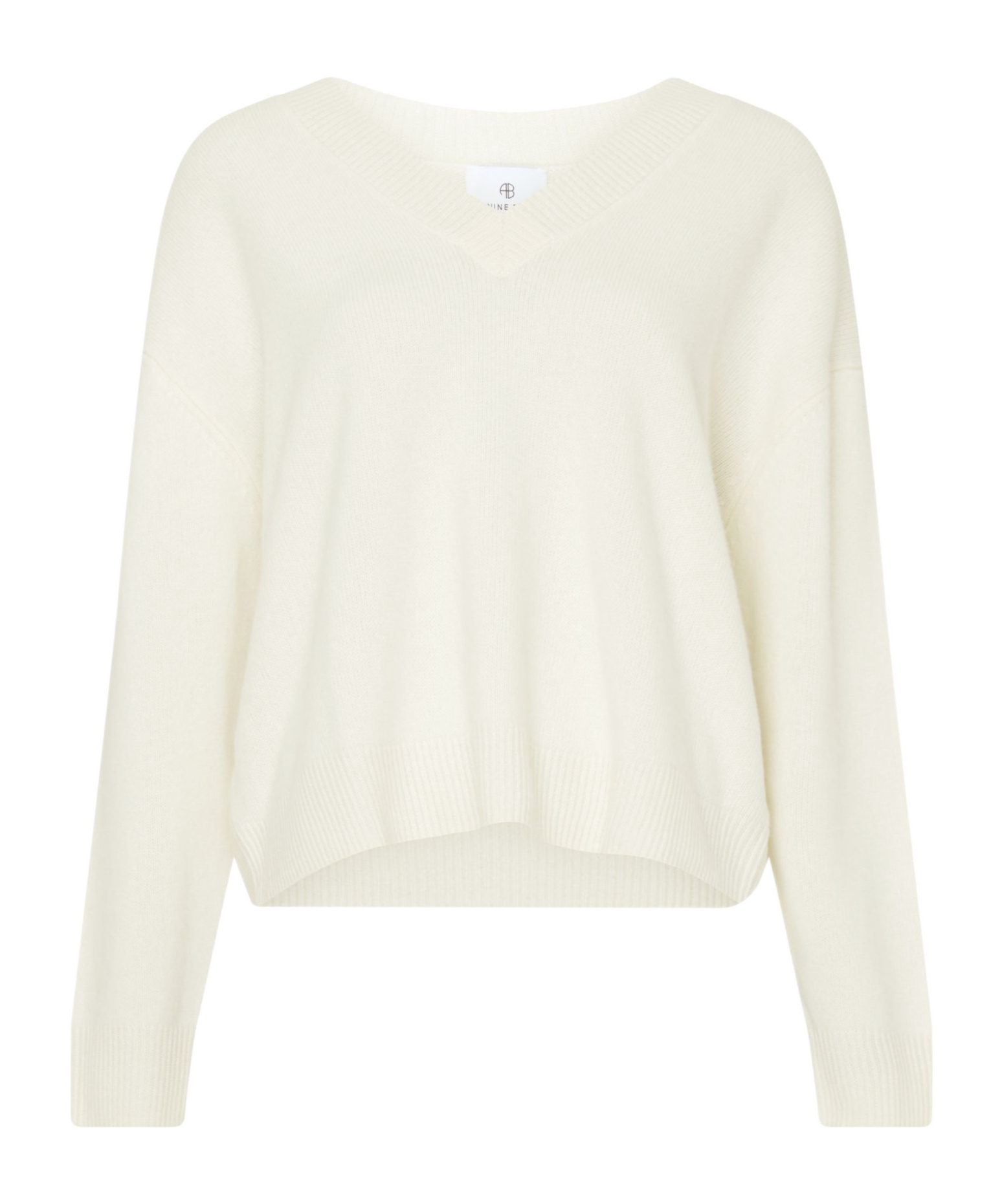 Shop Anine Bing Lee V-neck Sweater In White