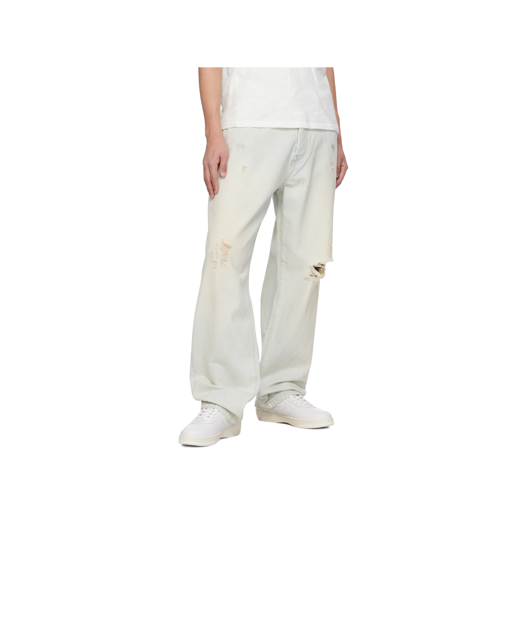 Rag & Bone White Retro Court Leather Sneakers