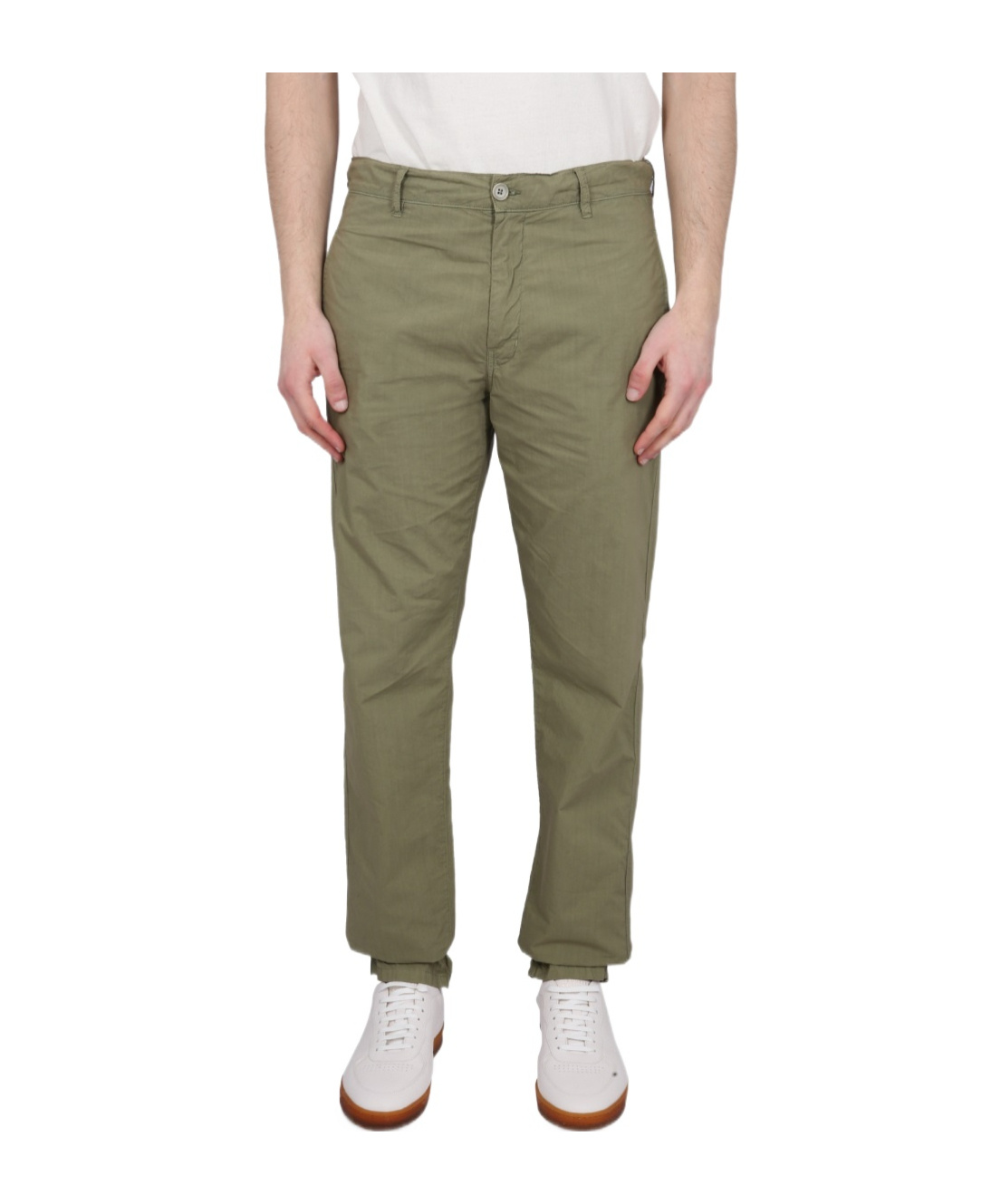 ASPESI STRAIGHT-LEG COTTON CHINO TROUSERS