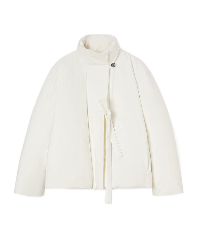 Jil Sander Cotton Down Jacket In White