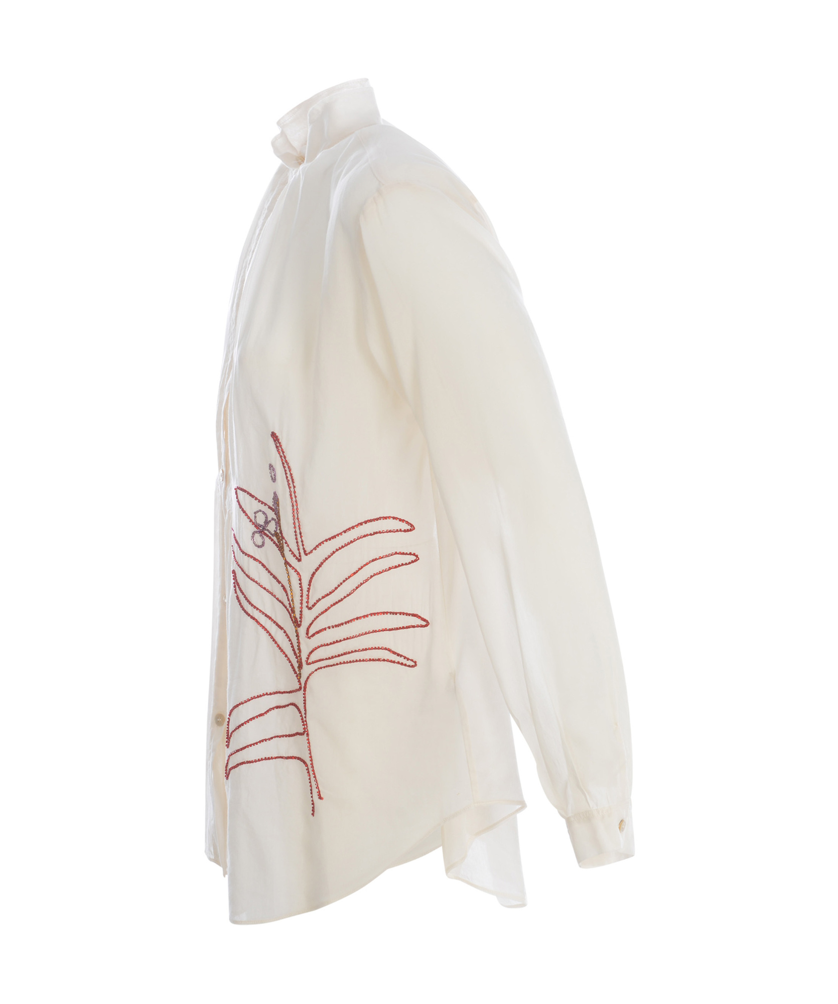 Forte Forte Motif Embroidered Buttoned Shirt In Animal Print