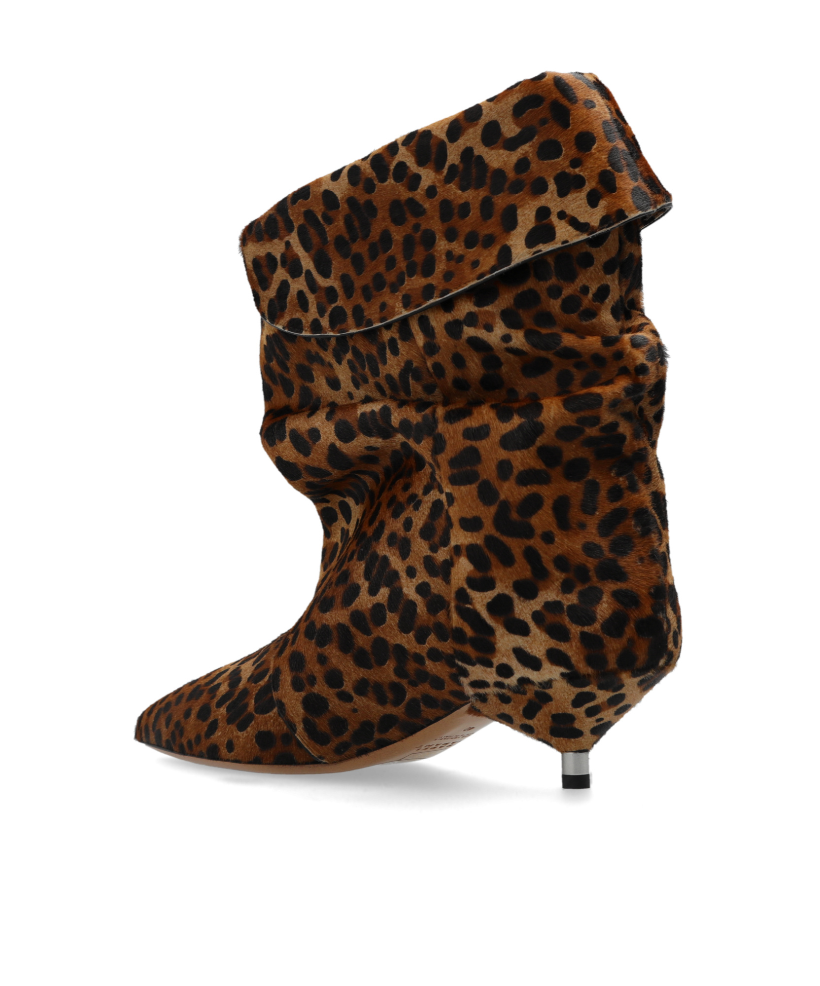 Isabel Marant Edrik Leopard Printed Boots In Black