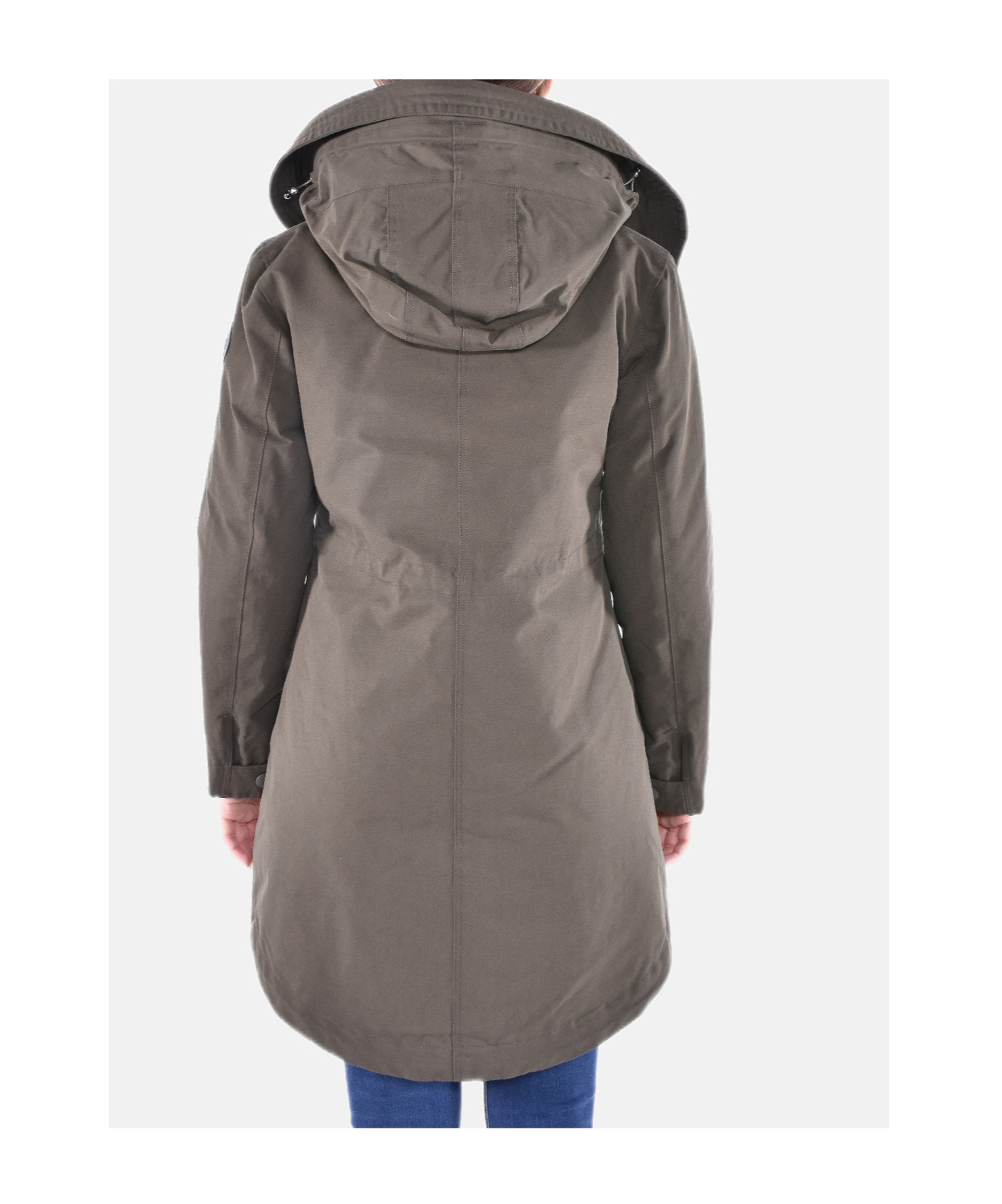 Woolrich Long Military 3in1 Down Parka In Gray