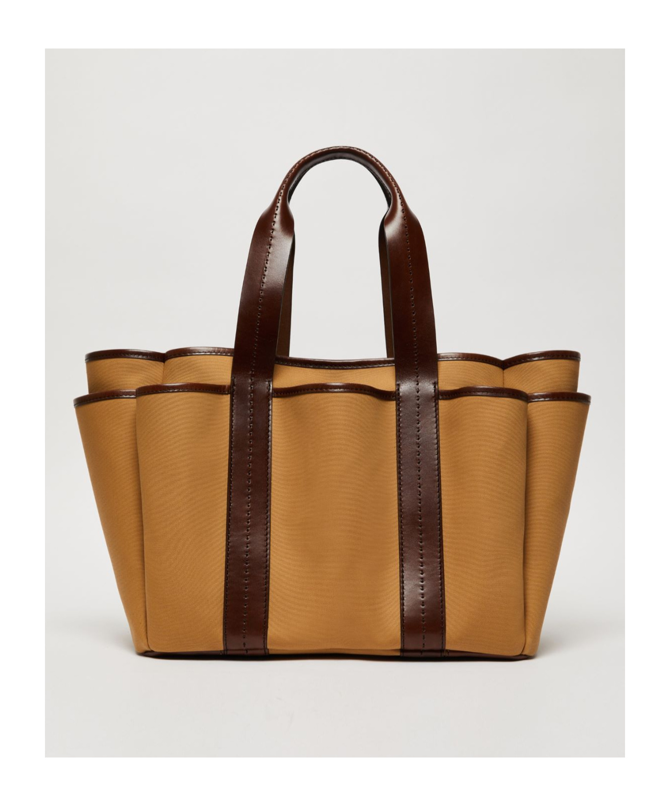 Max Mara Brown Garden Tote Bag In Brown