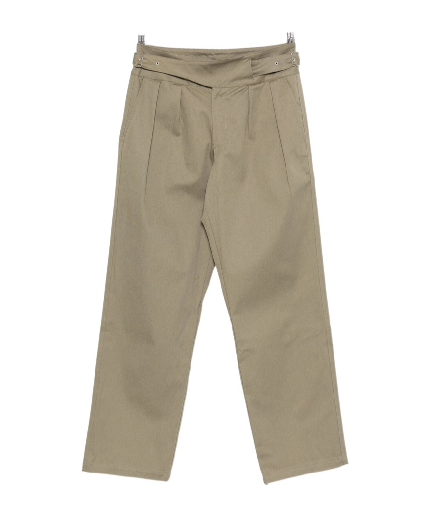 Gimaguas Pleated Belted Trousers In Green