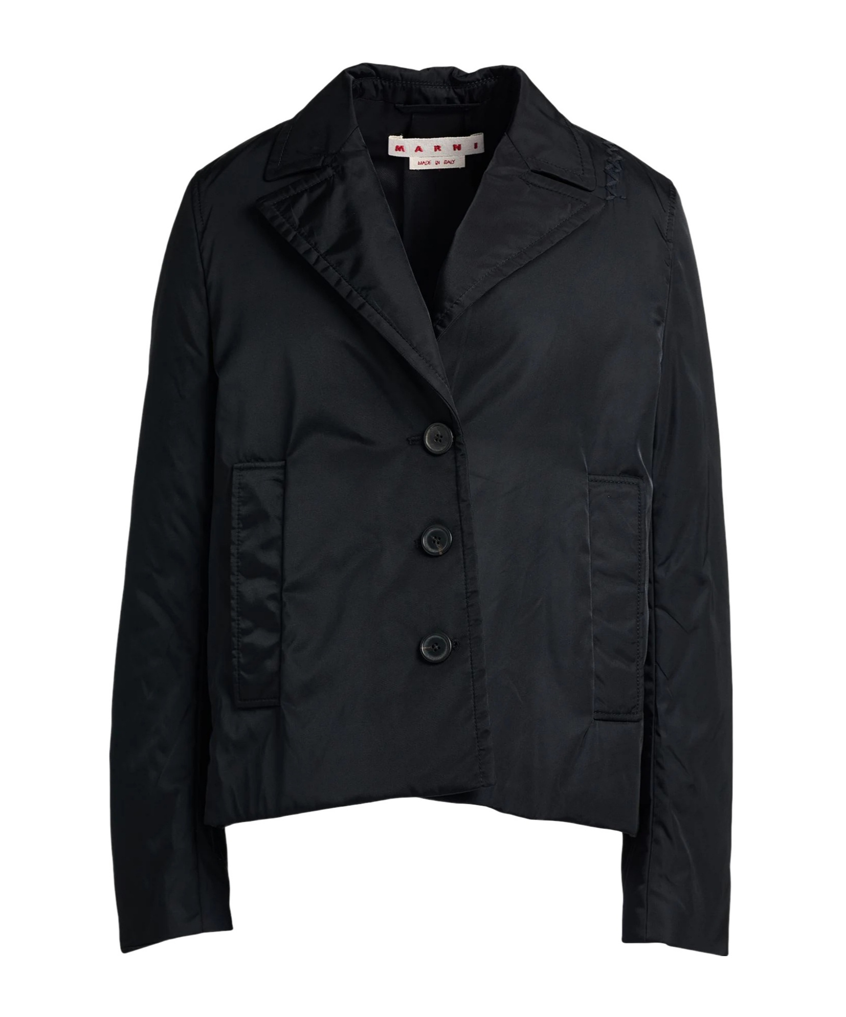 Marni Solid Color Long-sleeve Coat In Black