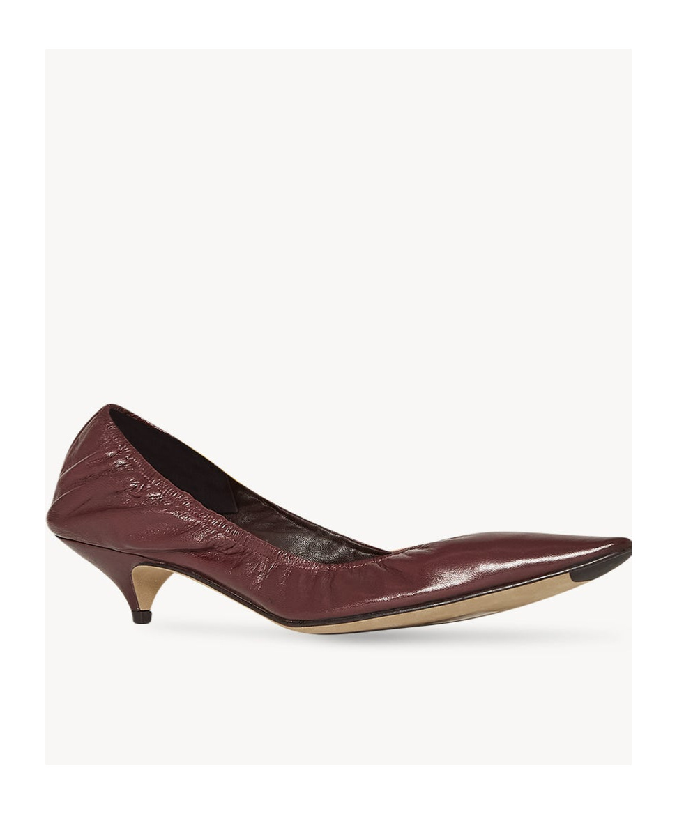 The Row Brown Liisa Kitten Heels In Red
