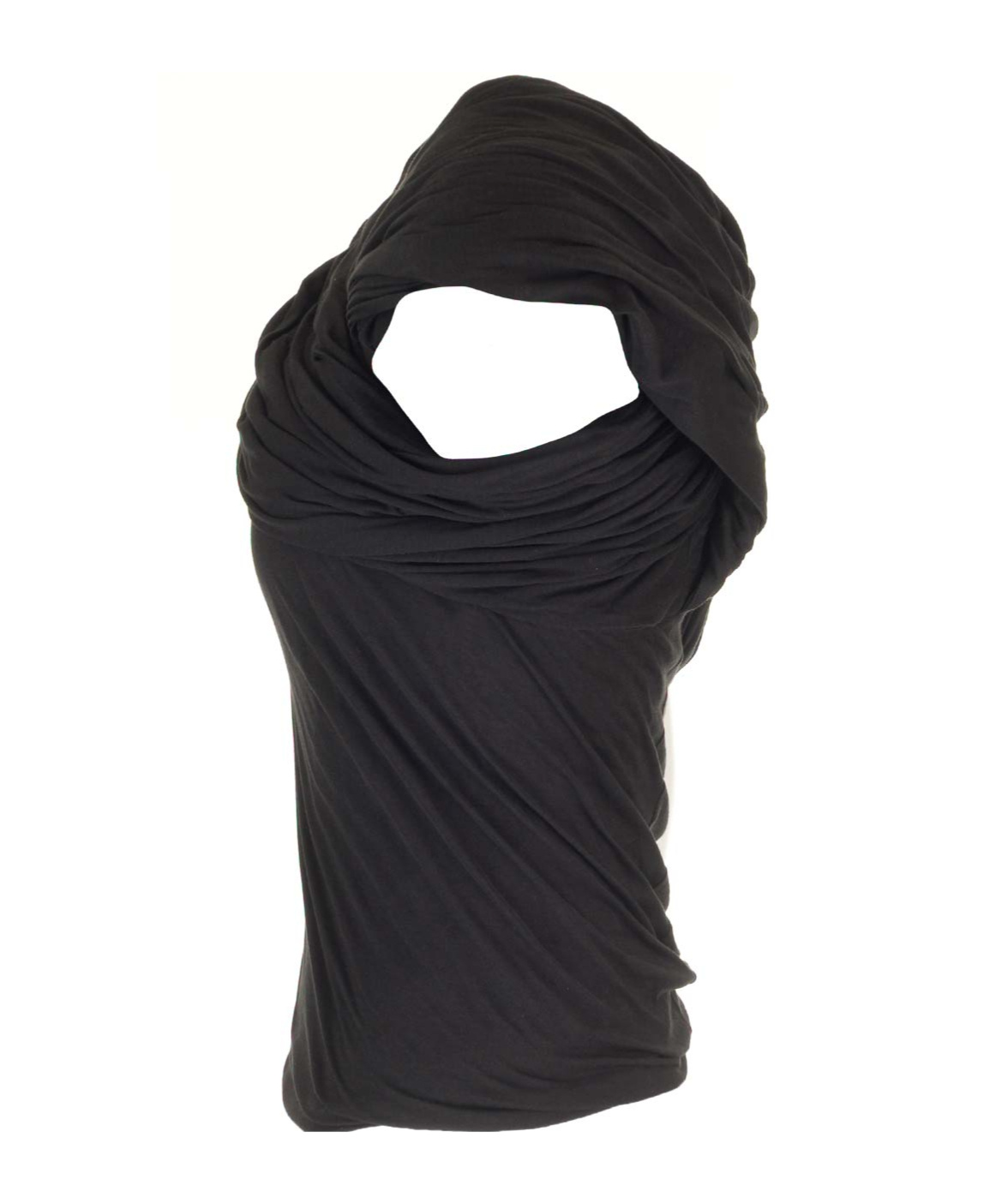 Rick Owens Harness T Draped Top In Black