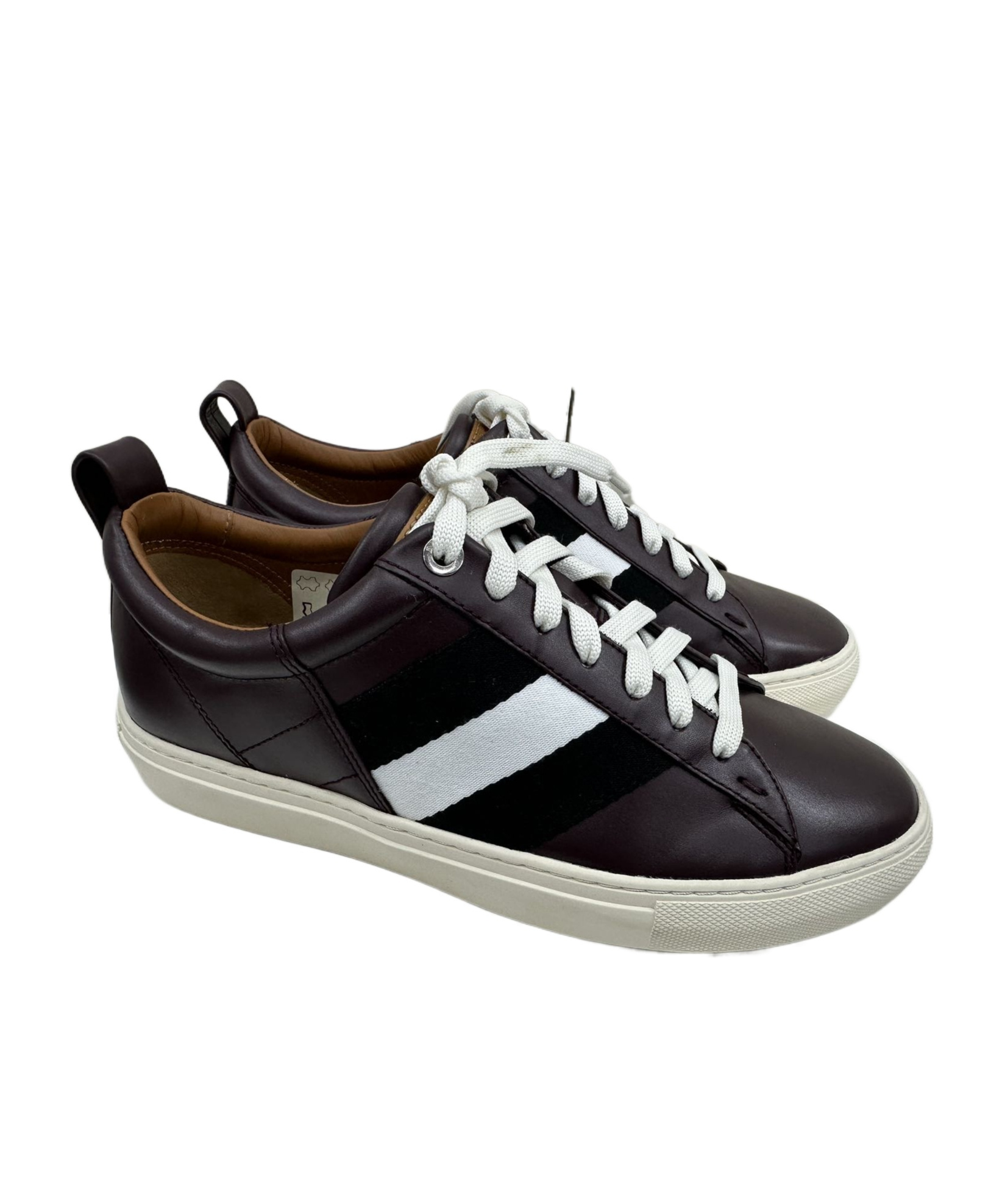 Bally Striped Strap Low-cut Skate Shoes In Black