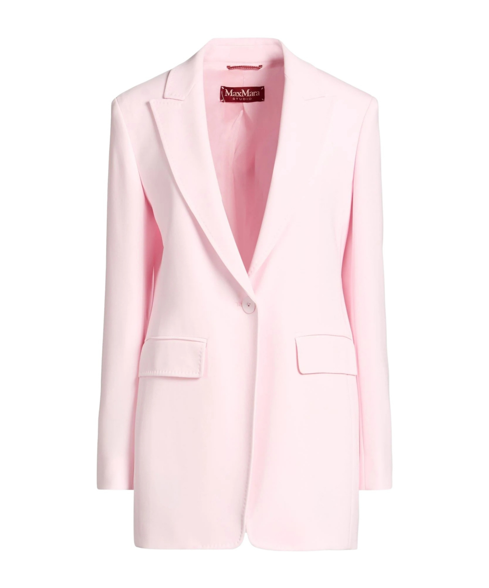 Max Mara Minimalist Single- Blazer In Pink