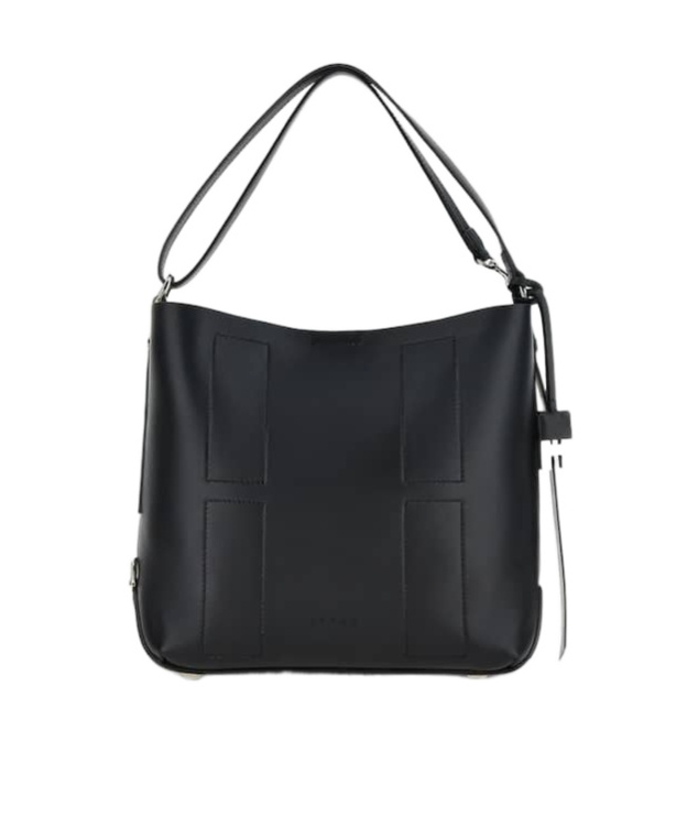Hogan Medium Leather Shoulder Bag With Adjustable Strap In Black