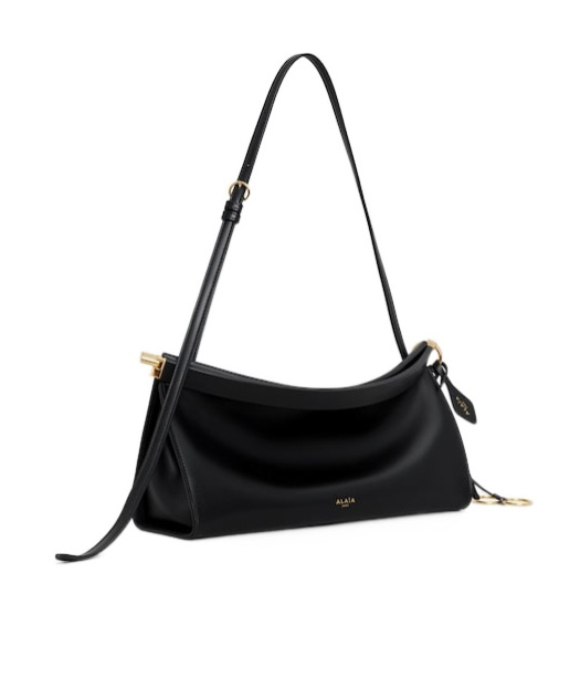 Shop Alaïa Small Le Click East West Shoulder Bag In Black