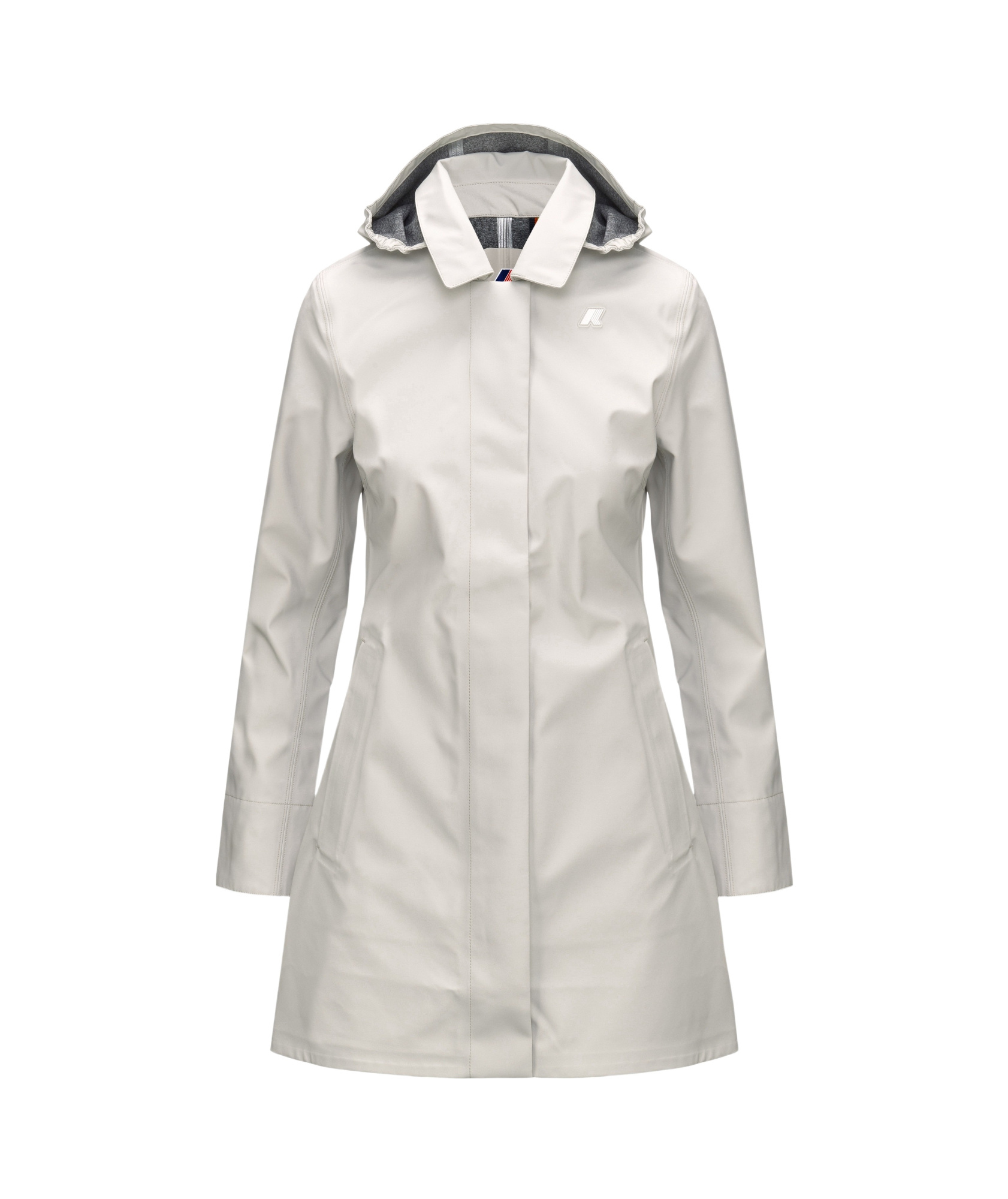 K-way K Way Mathy Bonded Beige Jacket In White