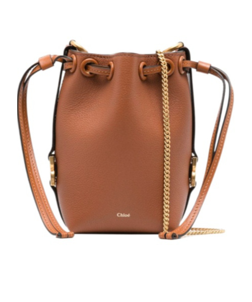 Chloé Marcie Micro Bucket Bag In Brown