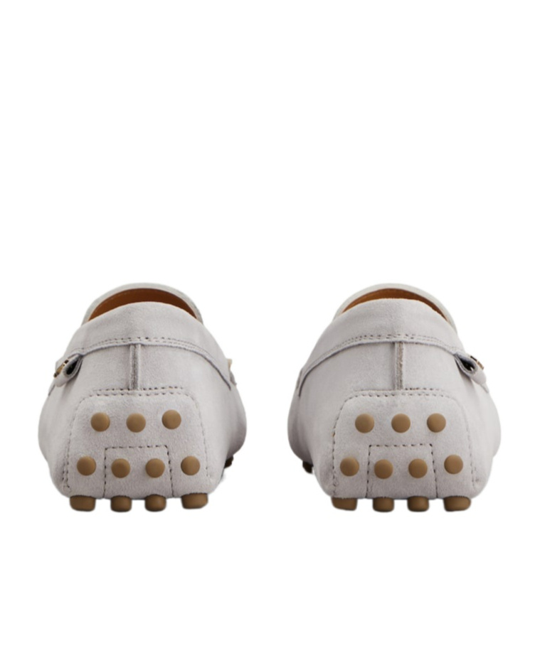 Tod's Round-head Minoccasin-bean Shoes In Gray