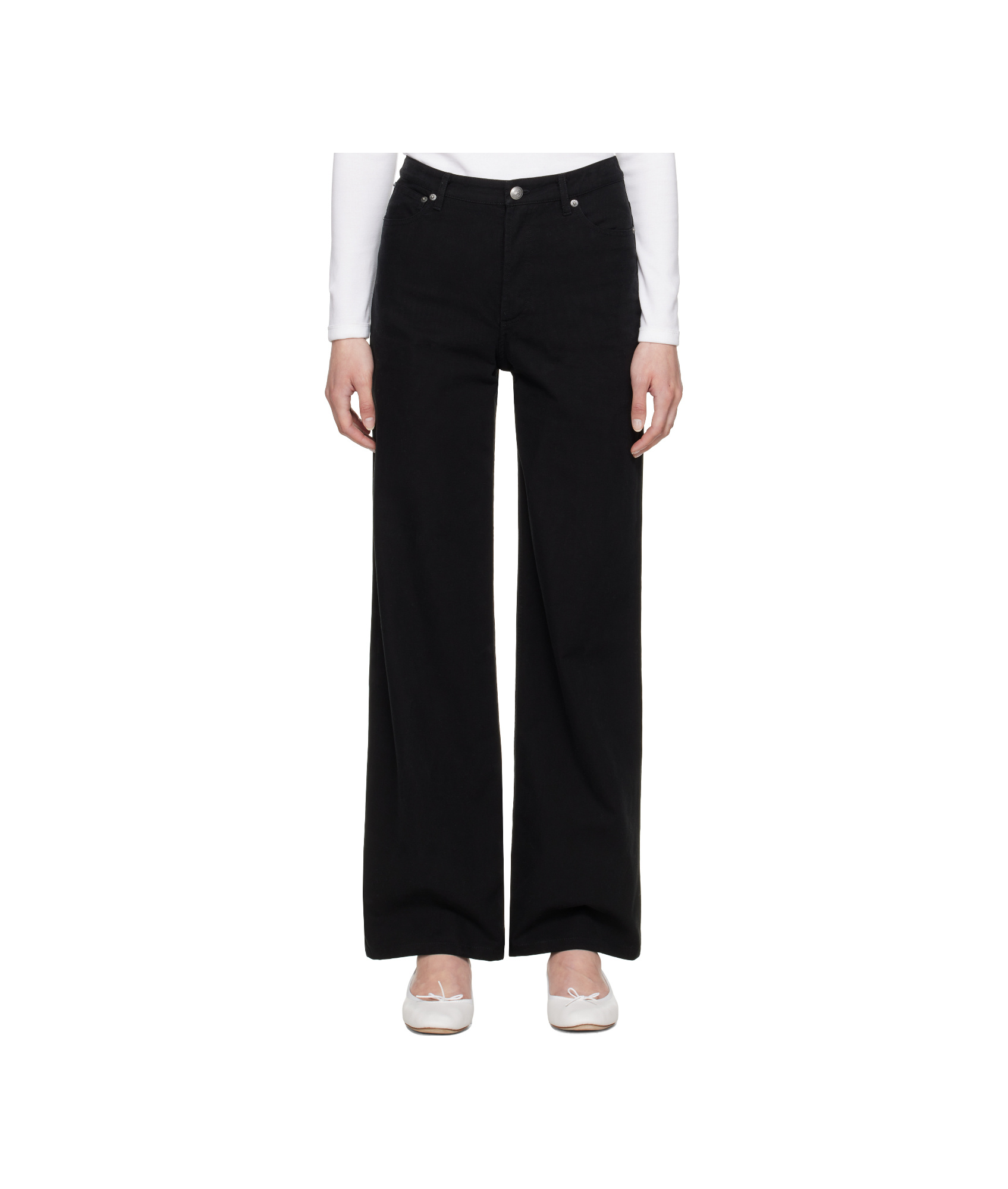 Apc Black Elisabeth Jeans In Black