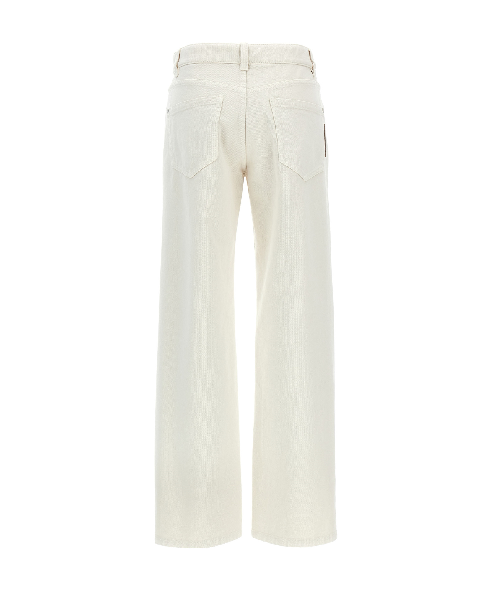 Brunello Cucinelli White Contemporary Loose Jeans In White