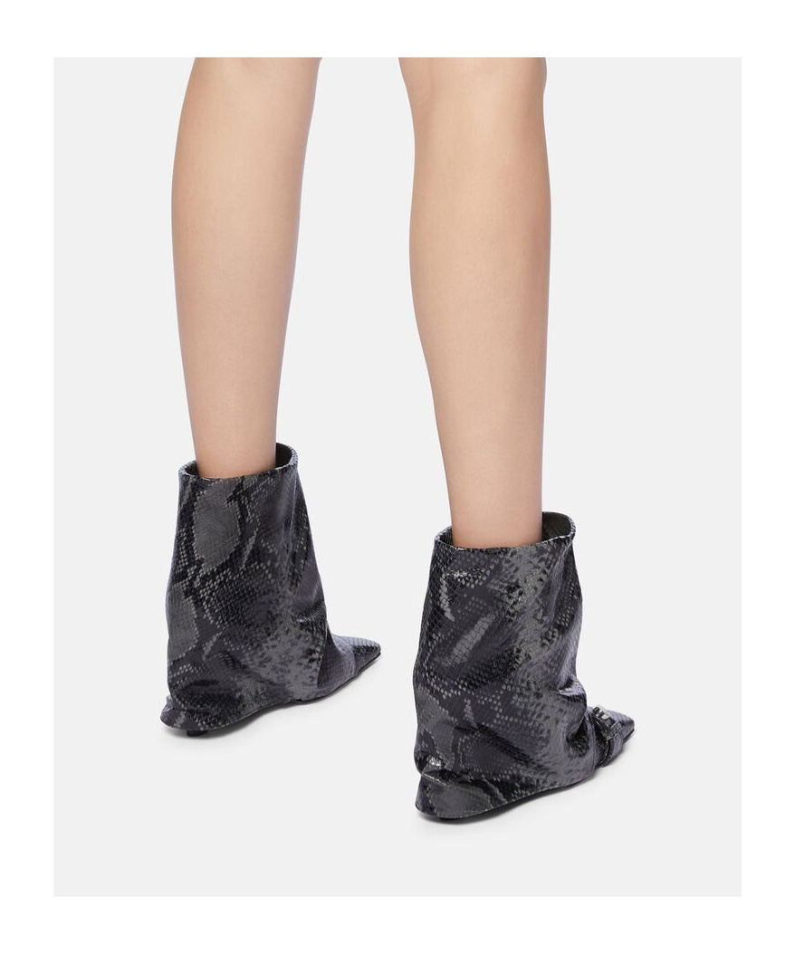 Shop Attico Juno Ankle Boots In Dark Gray